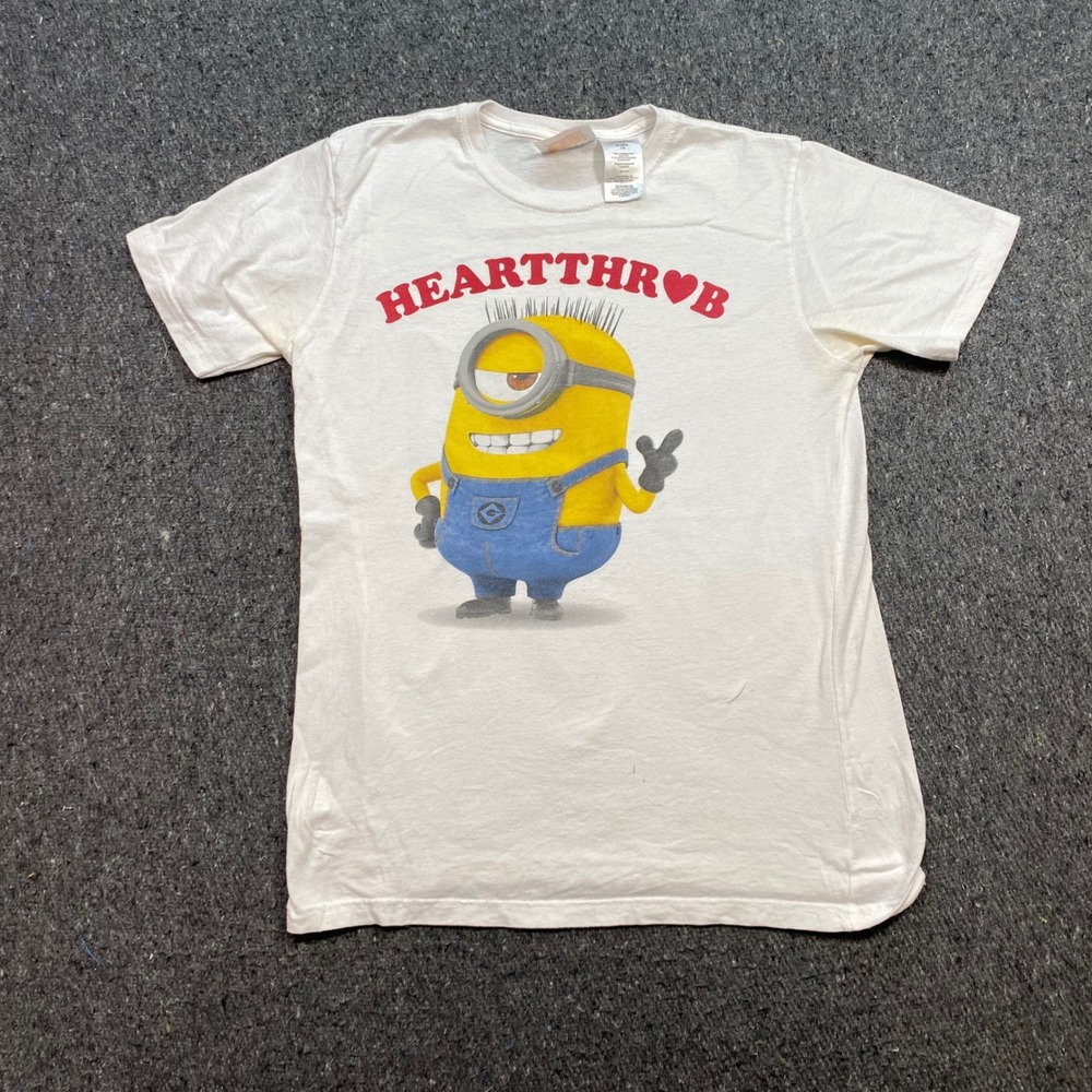 Despicable Me Minion Heartthrob TShirt Sz XL Kids White Movie Graphic Streetwear